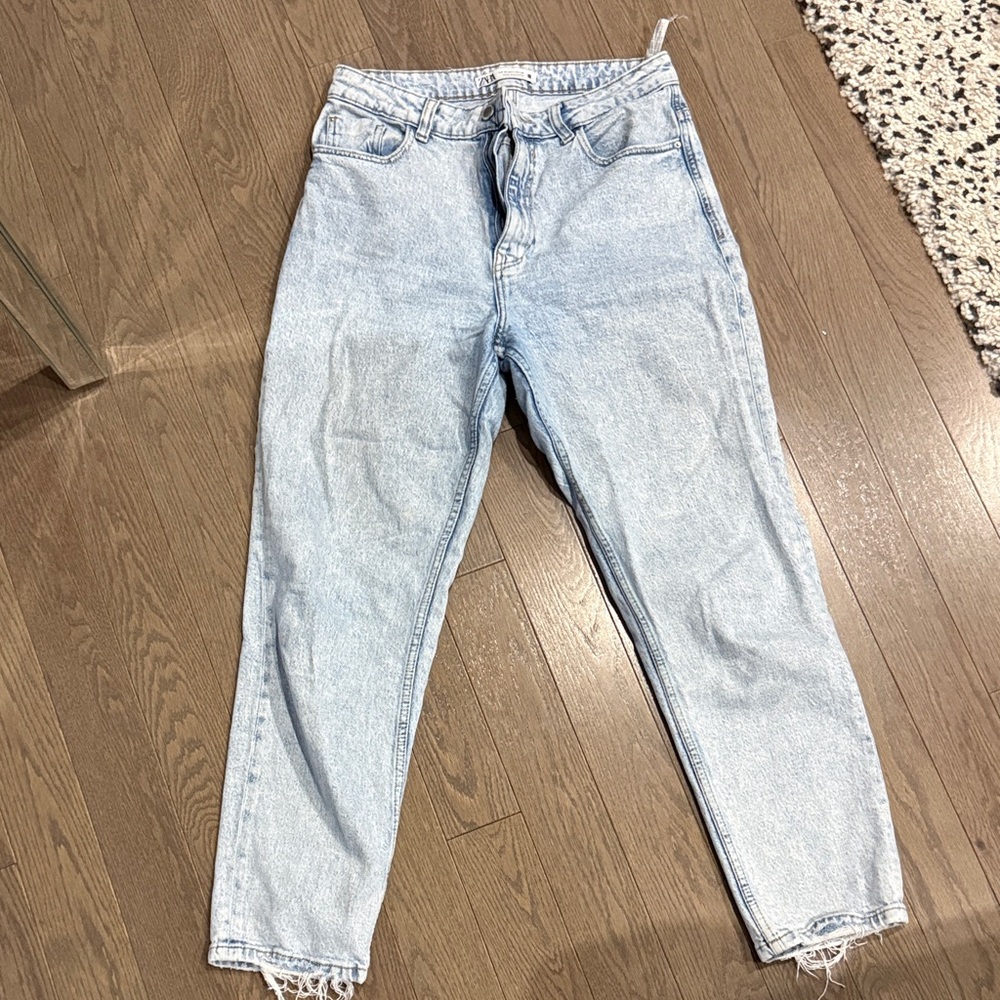 Zara Light Blue Boyfriend Jeans